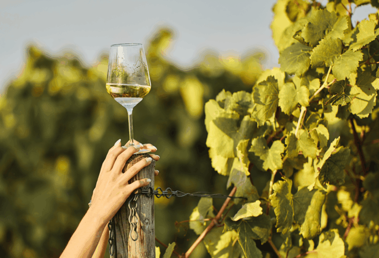 Vue aérienne d’un domaine viticole et immobilier situé en centre-ville sur la route des vins d’Alsace